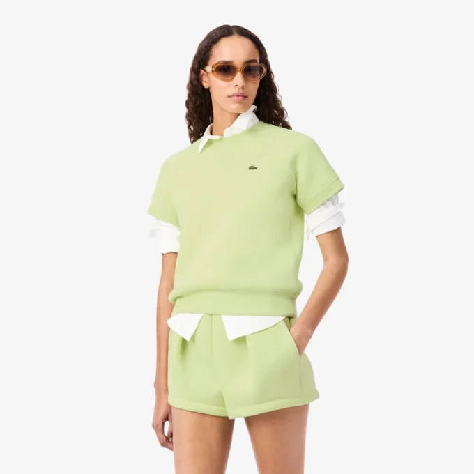 Sweatshirt met korte mouwen en normale pasvorm