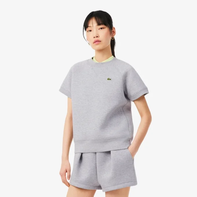 Sweatshirt met korte mouwen en normale pasvorm