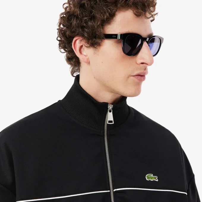 Sweatshirt met rits en accentdetails