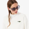 Sweatshirt met rits en logo in relaxte pasvorm