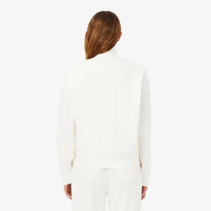 Sweatshirt met rits en logo in relaxte pasvorm