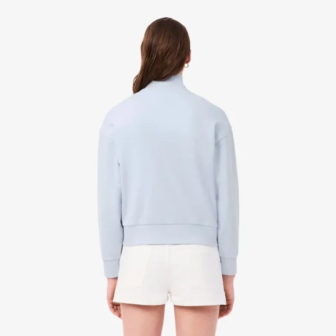 Sweatshirt met rits en logo in relaxte pasvorm