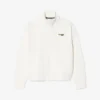 Sweatshirt met rits en logo in relaxte pasvorm