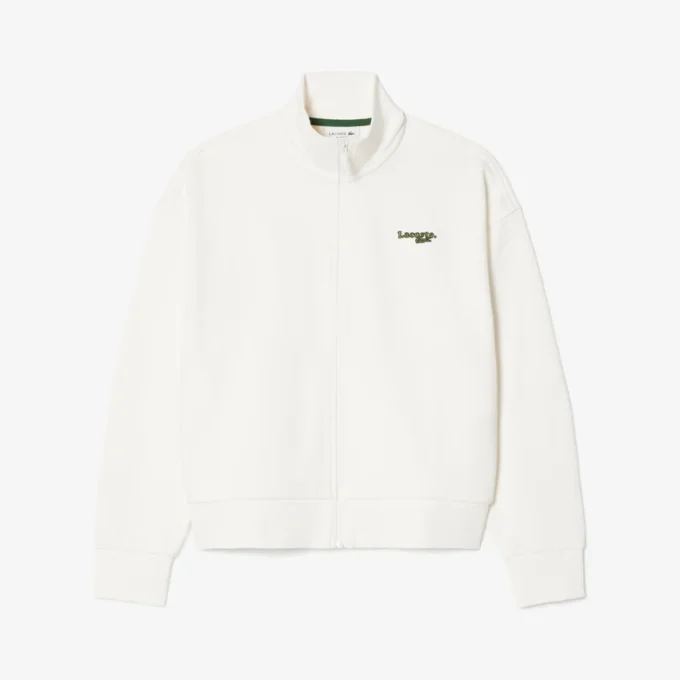 Sweatshirt met rits en logo in relaxte pasvorm