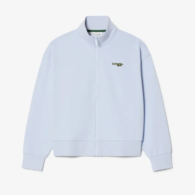 Sweatshirt met rits en logo in relaxte pasvorm