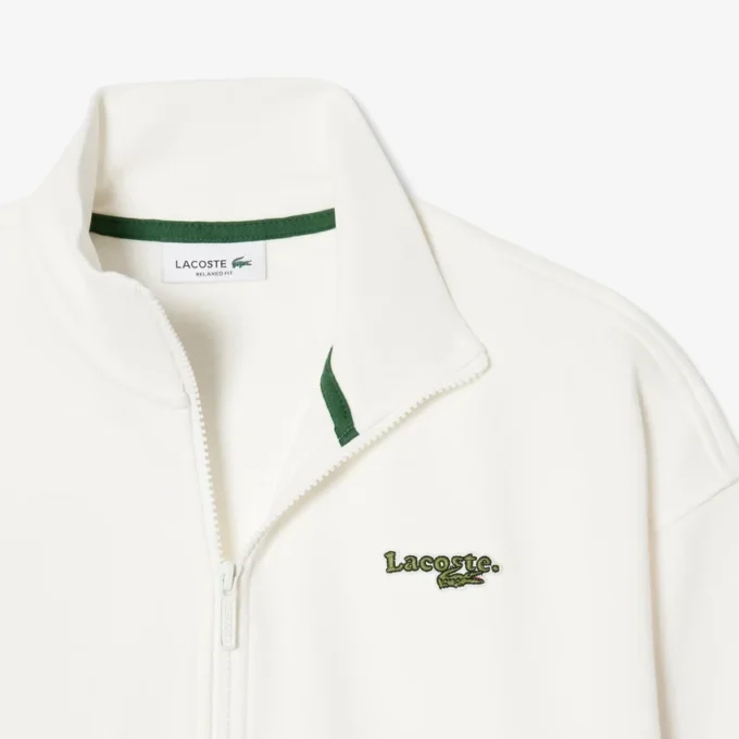 Sweatshirt met rits en logo in relaxte pasvorm