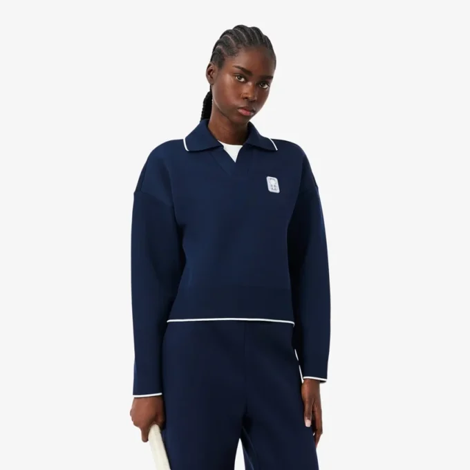 Tennis Heritage-sweatshirt met polokraag