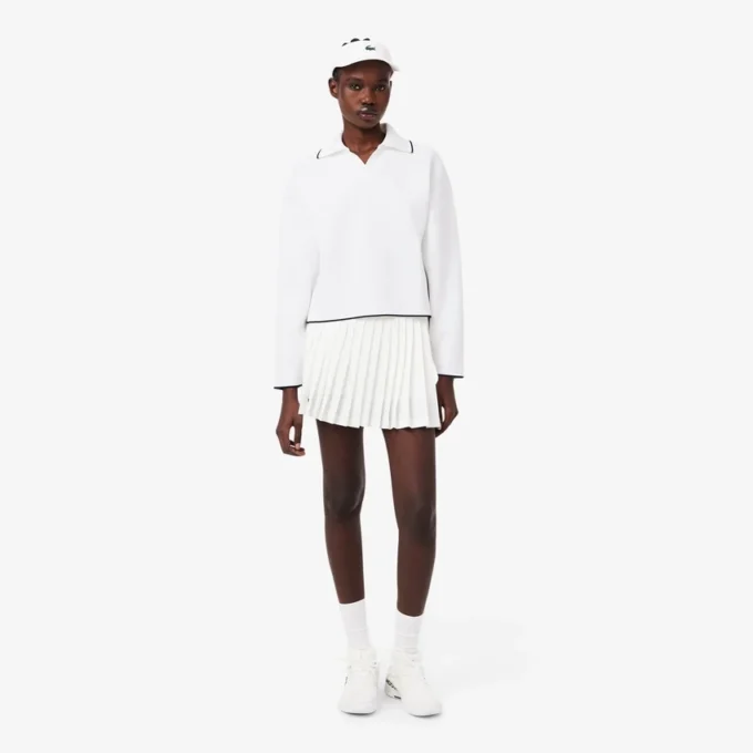 Tennis Heritage-sweatshirt met polokraag
