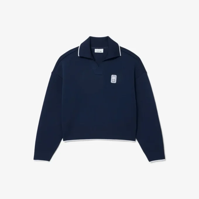 Tennis Heritage-sweatshirt met polokraag