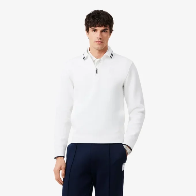 Tennis Heritage-sweatshirt met polokraag en rits
