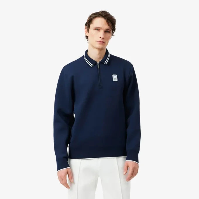 Tennis Heritage-sweatshirt met polokraag en rits