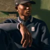 Tennis Heritage-sweatshirt met polokraag en rits