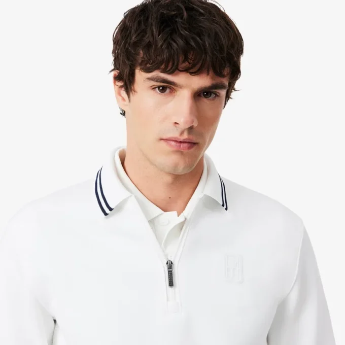 Tennis Heritage-sweatshirt met polokraag en rits