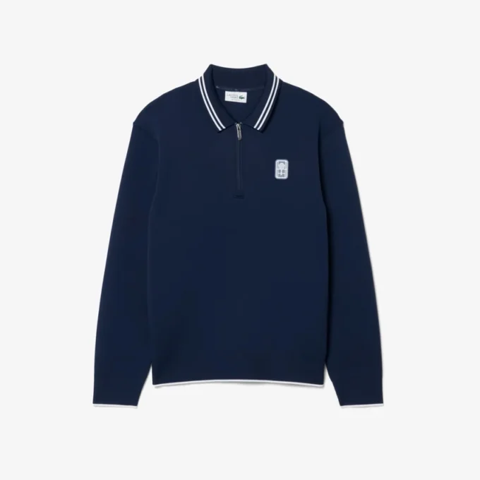 Tennis Heritage-sweatshirt met polokraag en rits
