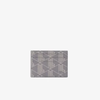The Blend-kaarthouder van canvas met monogramprint