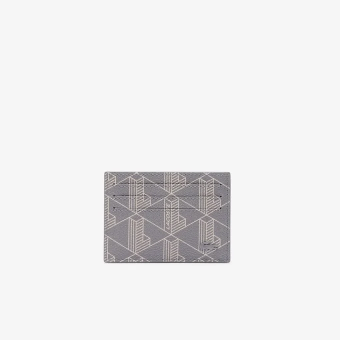 The Blend-kaarthouder van canvas met monogramprint
