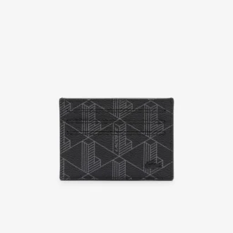 The Blend-kaarthouder van canvas met monogramprint