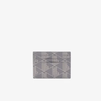 The Blend-kaarthouder van canvas met monogramprint