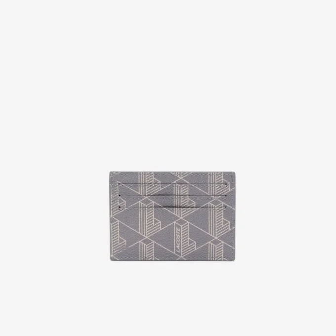 The Blend-kaarthouder van canvas met monogramprint