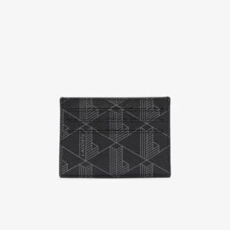 The Blend-kaarthouder van canvas met monogramprint