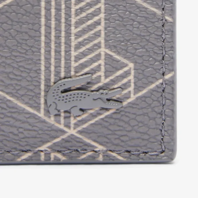 The Blend-kaarthouder van canvas met monogramprint