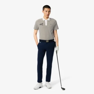 Thermoregulerende gestreepte golfpolo voor heren