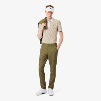 Thermoregulerende gestreepte golfpolo voor heren