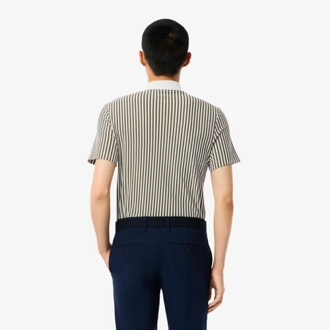 Thermoregulerende gestreepte golfpolo voor heren