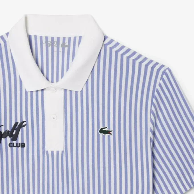 Thermoregulerende gestreepte golfpolo voor heren