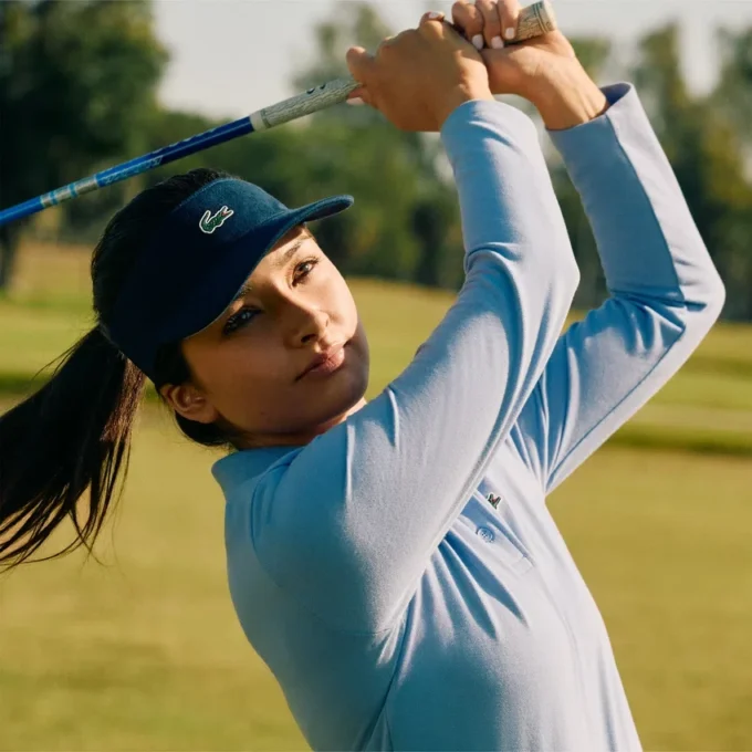 Thermoregulerende golfpolo met UV-bescherming voor dames