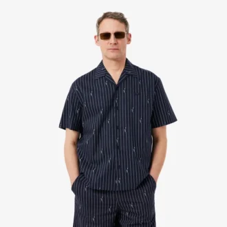 Twill-overhemd met print en relaxte pasvorm