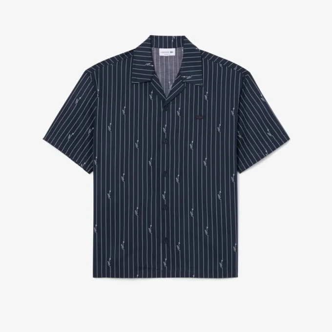 Twill-overhemd met print en relaxte pasvorm