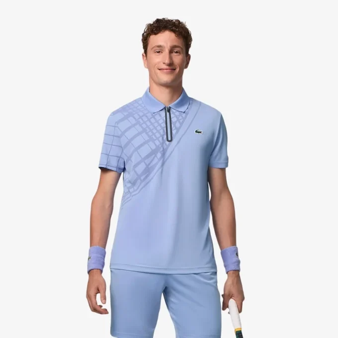 Ultra Dry bedrukt slim fit tennispolo voor heren