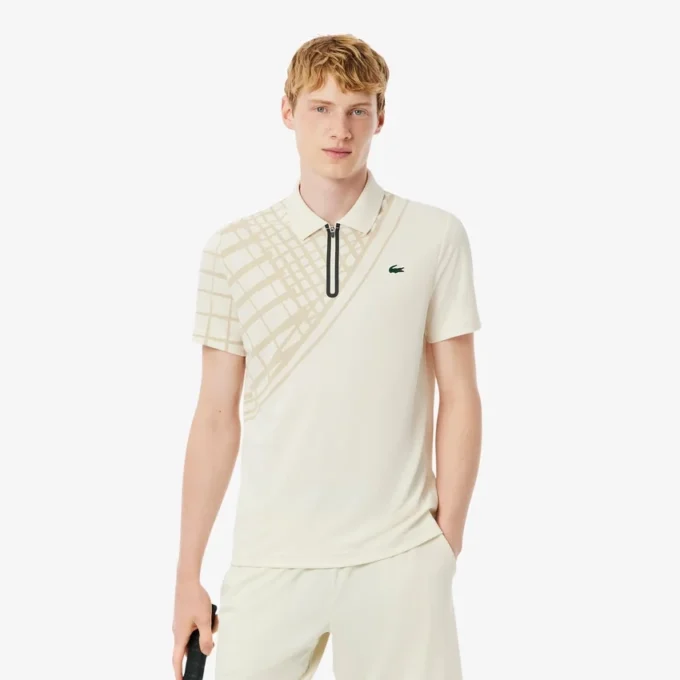 Ultra Dry bedrukt slim fit tennispolo voor heren