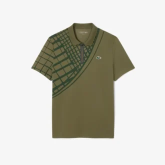 Ultra Dry bedrukt slim fit tennispolo voor heren