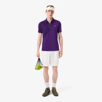 Ultra Dry bedrukt slim fit tennispolo voor heren