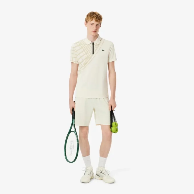 Ultra Dry bedrukt slim fit tennispolo voor heren