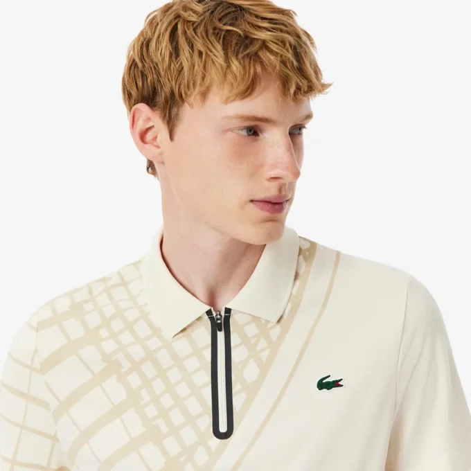Ultra Dry bedrukt slim fit tennispolo voor heren