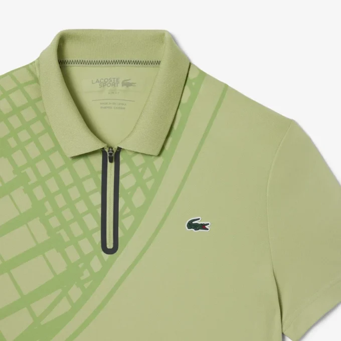 Ultra Dry bedrukt slim fit tennispolo voor heren
