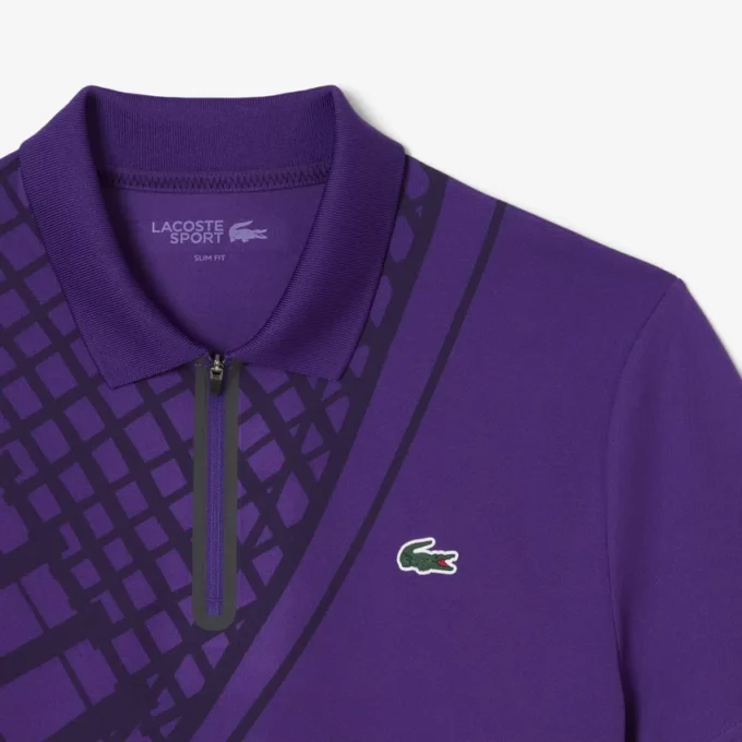 Ultra Dry bedrukt slim fit tennispolo voor heren