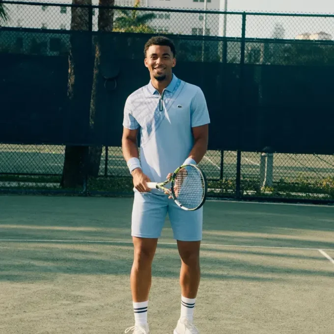 Ultra Dry bedrukt slim fit tennispolo voor heren