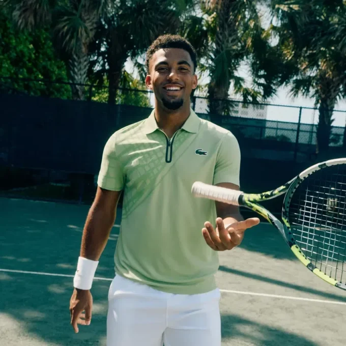 Ultra Dry bedrukt slim fit tennispolo voor heren