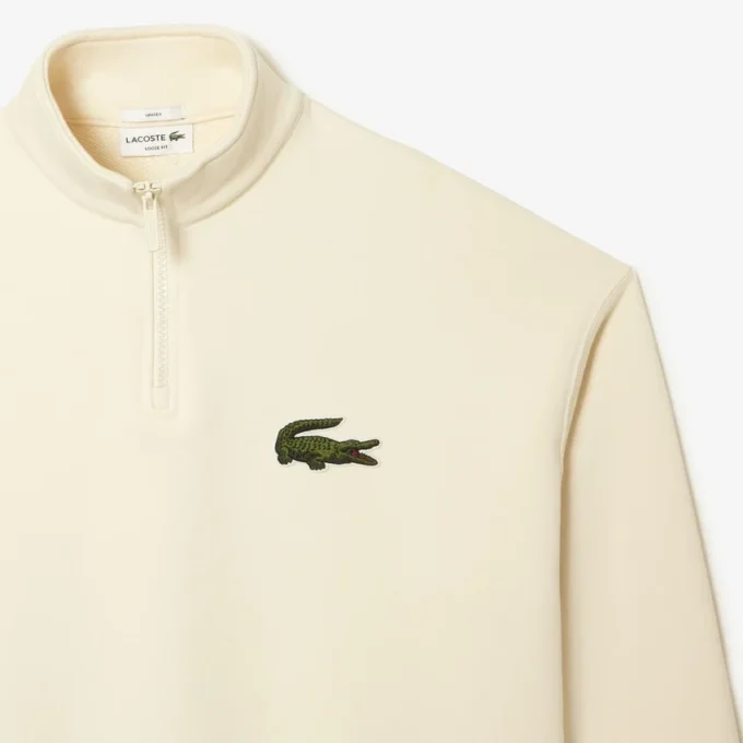 Unisex fleece-Sweatshirt met hoge hals en losse pasvorm