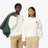 Unisex fleece-Sweatshirt met losse pasvorm en badge-accent