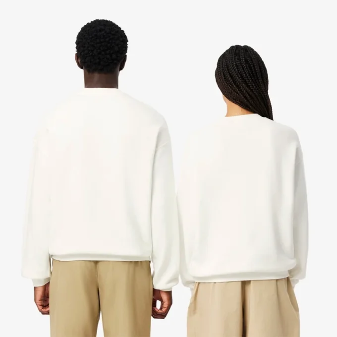 Unisex fleece-Sweatshirt met losse pasvorm en badge-accent