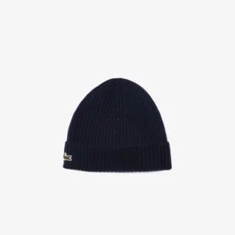 Unisex geribde gebreide muts van geborstelde wol