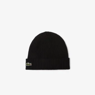 Unisex geribde gebreide muts van geborstelde wol