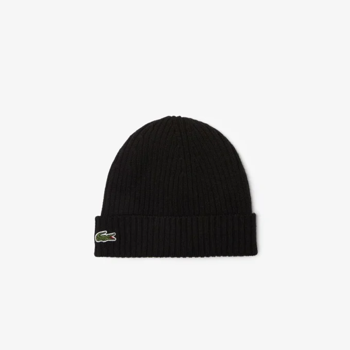 Unisex geribde gebreide muts van geborstelde wol