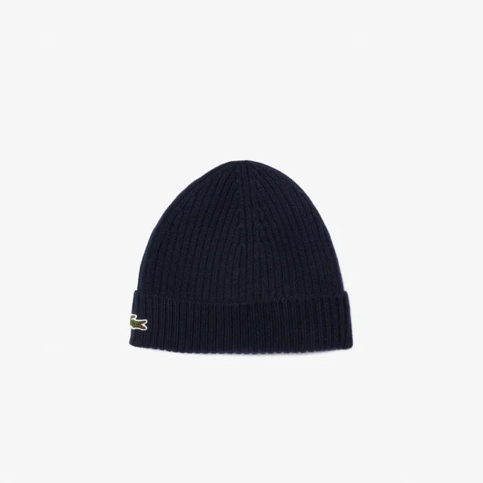 Unisex geribde gebreide muts van geborstelde wol