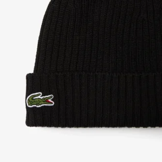 Unisex geribde gebreide muts van geborstelde wol